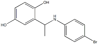 2-{1-[(4-bromophenyl)amino]ethyl}benzene-1,4-diol 구조식 이미지