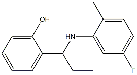 2-{1-[(5-fluoro-2-methylphenyl)amino]propyl}phenol 구조식 이미지
