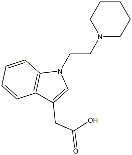 2-{1-[2-(piperidin-1-yl)ethyl]-1H-indol-3-yl}acetic acid Structure