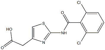 2-{2-[(2,6-dichlorobenzene)amido]-1,3-thiazol-4-yl}acetic acid Structure