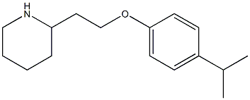 2-{2-[4-(propan-2-yl)phenoxy]ethyl}piperidine Structure