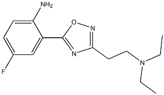2-{3-[2-(diethylamino)ethyl]-1,2,4-oxadiazol-5-yl}-4-fluoroaniline 구조식 이미지