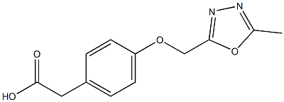 2-{4-[(5-methyl-1,3,4-oxadiazol-2-yl)methoxy]phenyl}acetic acid Structure