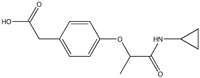 2-{4-[1-(cyclopropylcarbamoyl)ethoxy]phenyl}acetic acid Structure