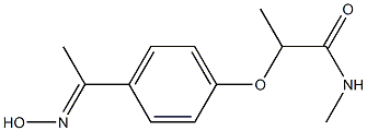 2-{4-[1-(hydroxyimino)ethyl]phenoxy}-N-methylpropanamide 구조식 이미지