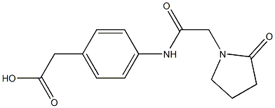 2-{4-[2-(2-oxopyrrolidin-1-yl)acetamido]phenyl}acetic acid Structure