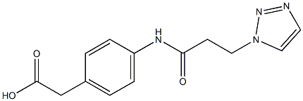 2-{4-[3-(1H-1,2,3-triazol-1-yl)propanamido]phenyl}acetic acid Structure