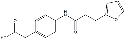 2-{4-[3-(furan-2-yl)propanamido]phenyl}acetic acid Structure