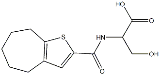 2-{4H,5H,6H,7H,8H-cyclohepta[b]thiophen-2-ylformamido}-3-hydroxypropanoic acid 구조식 이미지