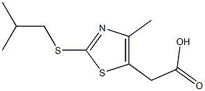 2-{4-methyl-2-[(2-methylpropyl)sulfanyl]-1,3-thiazol-5-yl}acetic acid 구조식 이미지