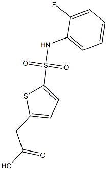 2-{5-[(2-fluorophenyl)sulfamoyl]thiophen-2-yl}acetic acid Structure