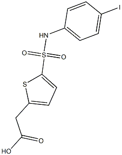 2-{5-[(4-iodophenyl)sulfamoyl]thiophen-2-yl}acetic acid Structure