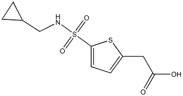 2-{5-[(cyclopropylmethyl)sulfamoyl]thiophen-2-yl}acetic acid 구조식 이미지