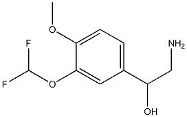 2-amino-1-[3-(difluoromethoxy)-4-methoxyphenyl]ethan-1-ol 구조식 이미지