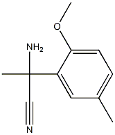 2-amino-2-(2-methoxy-5-methylphenyl)propanenitrile Structure