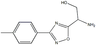 2-amino-2-[3-(4-methylphenyl)-1,2,4-oxadiazol-5-yl]ethan-1-ol 구조식 이미지