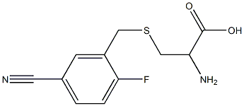 2-amino-3-[(5-cyano-2-fluorobenzyl)thio]propanoic acid 구조식 이미지