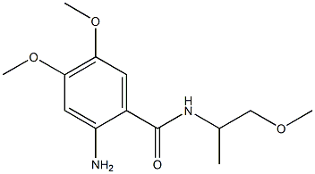 2-amino-4,5-dimethoxy-N-(1-methoxypropan-2-yl)benzamide 구조식 이미지