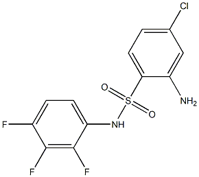 2-amino-4-chloro-N-(2,3,4-trifluorophenyl)benzene-1-sulfonamide Structure