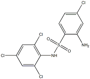 2-amino-4-chloro-N-(2,4,6-trichlorophenyl)benzene-1-sulfonamide Structure