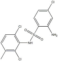 2-amino-4-chloro-N-(2,6-dichloro-3-methylphenyl)benzene-1-sulfonamide Structure