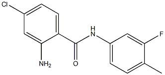 2-amino-4-chloro-N-(3-fluoro-4-methylphenyl)benzamide Structure