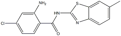 2-amino-4-chloro-N-(6-methyl-1,3-benzothiazol-2-yl)benzamide 구조식 이미지