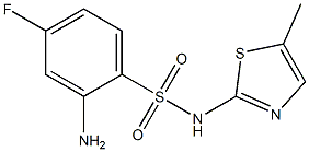 2-amino-4-fluoro-N-(5-methyl-1,3-thiazol-2-yl)benzene-1-sulfonamide 구조식 이미지