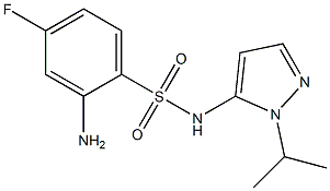 2-amino-4-fluoro-N-[1-(propan-2-yl)-1H-pyrazol-5-yl]benzene-1-sulfonamide 구조식 이미지