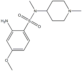 2-amino-4-methoxy-N-methyl-N-(1-methylpiperidin-4-yl)benzene-1-sulfonamide 구조식 이미지