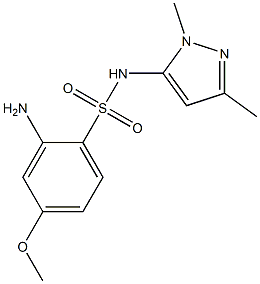 2-amino-N-(1,3-dimethyl-1H-pyrazol-5-yl)-4-methoxybenzene-1-sulfonamide Structure