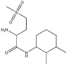 2-amino-N-(2,3-dimethylcyclohexyl)-4-(methylsulfonyl)butanamide 구조식 이미지