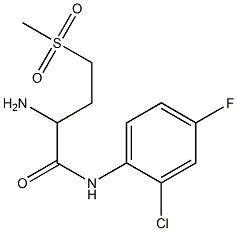 2-amino-N-(2-chloro-4-fluorophenyl)-4-methanesulfonylbutanamide Structure