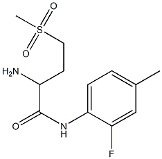 2-amino-N-(2-fluoro-4-methylphenyl)-4-methanesulfonylbutanamide Structure