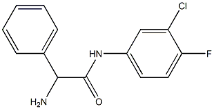2-amino-N-(3-chloro-4-fluorophenyl)-2-phenylacetamide 구조식 이미지