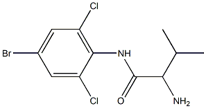 2-amino-N-(4-bromo-2,6-dichlorophenyl)-3-methylbutanamide 구조식 이미지