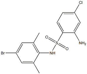 2-amino-N-(4-bromo-2,6-dimethylphenyl)-4-chlorobenzene-1-sulfonamide 구조식 이미지
