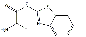 2-amino-N-(6-methyl-1,3-benzothiazol-2-yl)propanamide 구조식 이미지
