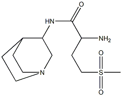 2-amino-N-1-azabicyclo[2.2.2]oct-3-yl-4-(methylsulfonyl)butanamide Structure