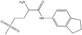 2-amino-N-2,3-dihydro-1H-inden-5-yl-4-(methylsulfonyl)butanamide Structure