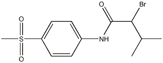 2-bromo-3-methyl-N-[4-(methylsulfonyl)phenyl]butanamide Structure