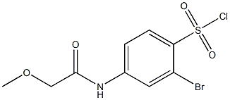 2-bromo-4-(2-methoxyacetamido)benzene-1-sulfonyl chloride Structure