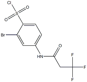 2-bromo-4-(3,3,3-trifluoropropanamido)benzene-1-sulfonyl chloride 구조식 이미지