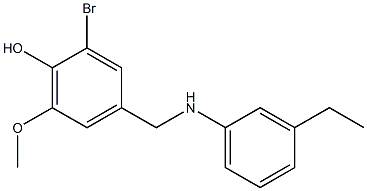 2-bromo-4-{[(3-ethylphenyl)amino]methyl}-6-methoxyphenol Structure