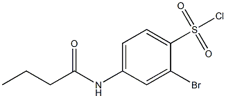 2-bromo-4-butanamidobenzene-1-sulfonyl chloride Structure