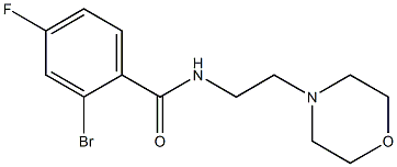 2-bromo-4-fluoro-N-(2-morpholin-4-ylethyl)benzamide 구조식 이미지