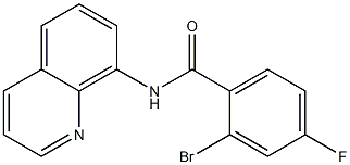 2-bromo-4-fluoro-N-quinolin-8-ylbenzamide Structure