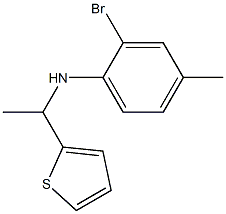 2-bromo-4-methyl-N-[1-(thiophen-2-yl)ethyl]aniline Structure