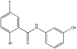 2-bromo-5-fluoro-N-(3-hydroxyphenyl)benzamide Structure