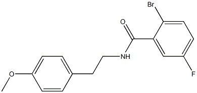 2-bromo-5-fluoro-N-[2-(4-methoxyphenyl)ethyl]benzamide 구조식 이미지